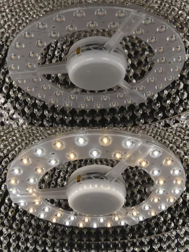 Люстра потолочная LED с пультом хрустальная 19011/55IV/LED-DIM Ni Bohemia Ivele Crystal прозрачная на 1 лампа, основание никель в стиле классический с пультом sp фото 5