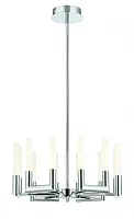 Люстра на штанге LED FLOP 3390.12 chrome Lucia Tucci белая на 12 ламп, основание хром в стиле современный 