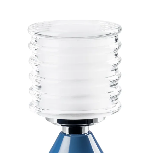 Настольная лампа LED переносная Alfa 745915 Lightstar прозрачная 1 лампа, основание голубое синее металл в стиле хай-тек современный  фото 4