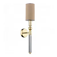 Бра Lea LEA-K-1(Z/A) Kutek бежевый коричневый 1 лампа, основание золотое в стиле американский 