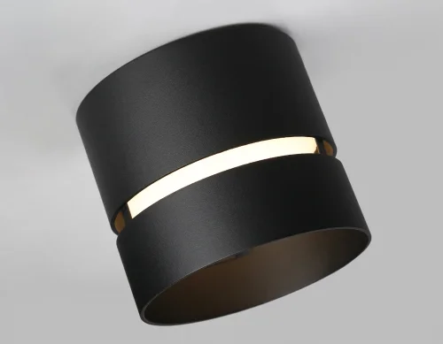 Светильник накладной TN71052 Ambrella light чёрный 1 лампа, основание чёрное в стиле хай-тек современный круглый фото 5