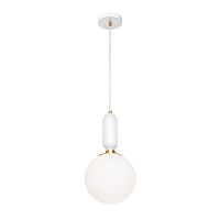 Светильник подвесной Parachilna 9975-B LOFT IT белый 1 лампа, основание белое в стиле модерн шар