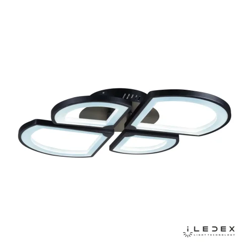 Люстра потолочная LED с пультом River X024-4 BK iLedex чёрная на 1 лампа, основание чёрное в стиле современный хай-тек с пультом фото 3