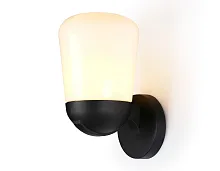 Настенный светильник ST2083 Ambrella light уличный IP54 чёрный 1 лампа, плафон белый в стиле хай-тек современный E27