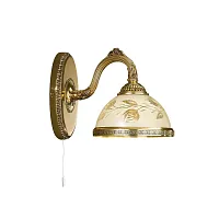 Бра с выключателем A 6308/1  Reccagni Angelo бежевый 1 лампа, основание золотое в стиле классический 