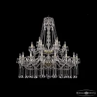 Люстра подвесная 1413/16+8+4/460/2d G Bohemia Ivele Crystal без плафона на 28 ламп, основание золотое в стиле классический sp