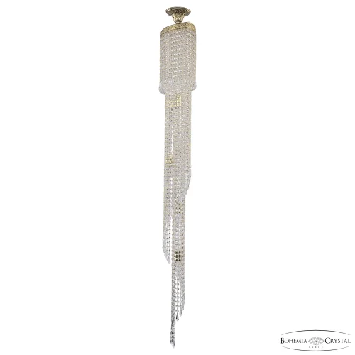 Люстра каскадная хрустальная 83113/35IV-150 G Bohemia Ivele Crystal прозрачная на 5 ламп, основание золотое в стиле классический современный r фото 2
