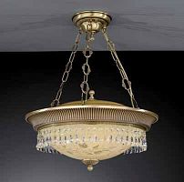 Люстра подвесная  PL 6216/4 Reccagni Angelo жёлтая на 4 лампы, основание античное бронза в стиле классический 
