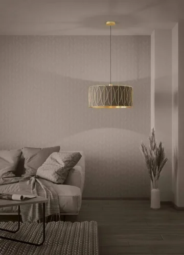 Светильник подвесной Corojal 390206 Eglo коричневый 1 лампа, основание латунь в стиле современный  фото 3