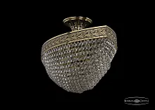 Люстра потолочная хрустальная 19323/60IV GB Bohemia Ivele Crystal прозрачная на 6 ламп, основание золотое в стиле классика sp