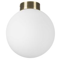 Светильник потолочный Globo 812021 Lightstar белый 1 лампа, основание античное бронза в стиле современный шар