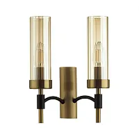 Бра Sharon 6538/2W Lumion янтарный 2 лампы, основание латунь в стиле классический 
