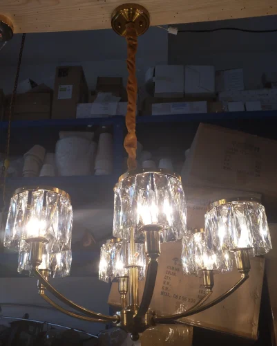 Люстра подвесная Илвита 624011306 MW-Light прозрачная на 6 ламп, основание бронзовое в стиле современный  фото 10