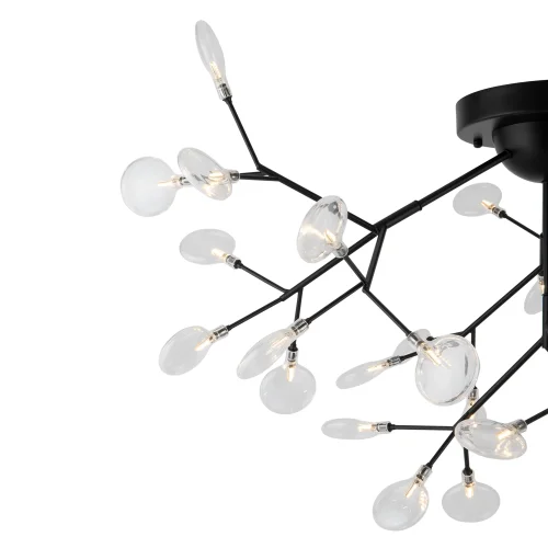 Люстра потолочная Florencia FR5049CL-36B Freya белая на 36 ламп, основание чёрное в стиле современный ветви фото 4