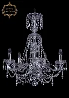 Люстра подвесная хрустальная 11.25.5.200.XL-68.Cr.Sp Bohemia Art Classic прозрачная на 5 ламп, основание хром в стиле классика 