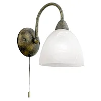Бра с выключателем DIONIS 89898 Eglo белый 1 лампа, основание коричневое в стиле современный 