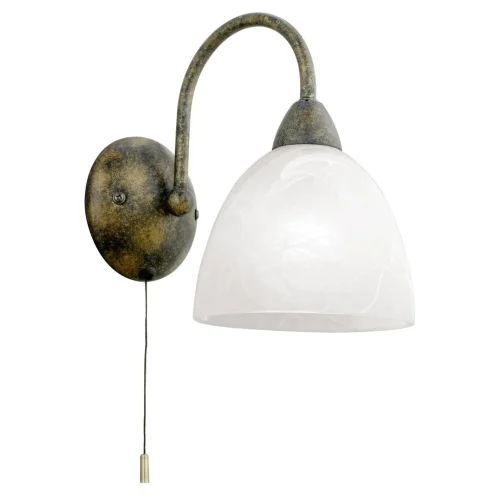 Бра с выключателем DIONIS 89898 Eglo белый на 1 лампа, основание коричневое в стиле современный 