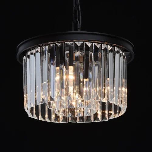 Светильник подвесной Гослар 498015103 MW-Light прозрачный 3 лампы, основание чёрное в стиле современный  фото 5