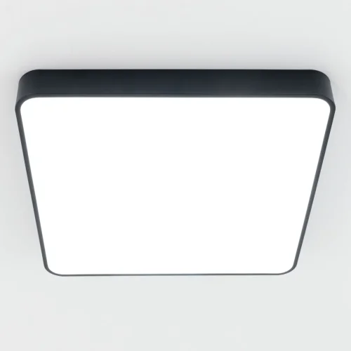 Светильник потолочный LED RGB с пультом Купер CL724K95G1 Citilux белый 1 лампа, основание чёрное в стиле современный хай-тек минимализм с пультом квадраты фото 3