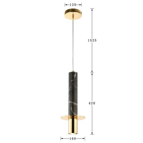 Светильник подвесной Rocky 2746-1P Favourite золотой 1 лампа, основание золотое в стиле современный трубочки фото 2