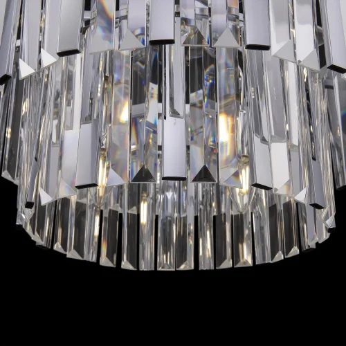 Люстра потолочная Viviane FR11001PL-08CH Freya прозрачная на 8 ламп, основание хром в стиле классический арт-деко  фото 5