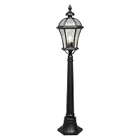 Парковый светильник Сандра 811040501 MW-LIGHT уличный IP23 чёрный 1 лампа, плафон прозрачный в стиле классический E27
