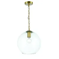 Светильник подвесной Bulla 2295-1P Favourite прозрачный 1 лампа, основание золотое в стиле модерн шар
