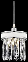 Светильник подвесной Clarissa WE136.01.106 Wertmark прозрачный 1 лампа, основание хром белое в стиле классический 