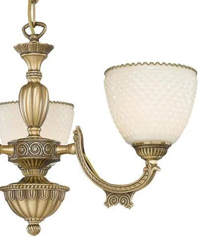 Люстра подвесная  L 7055/3 Reccagni Angelo бежевая на 3 лампы, основание античное бронза в стиле классический  фото 3