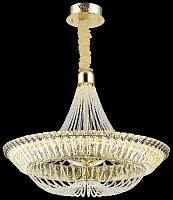 Люстра подвесная LED Daria WE103.73.303 Wertmark прозрачная на 1 лампа, основание золотое в стиле модерн 