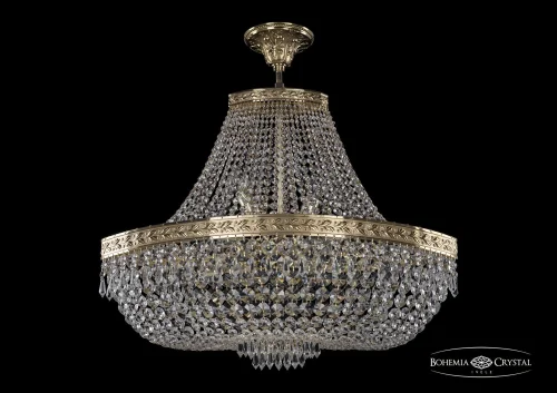 Люстра потолочная хрустальная 19273/H1/70IV G Bohemia Ivele Crystal прозрачная на 12 ламп, основание золотое в стиле классический sp