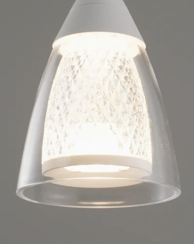 Светильник подвесной LED Leina V10868-PL Moderli прозрачный 1 лампа, основание белое в стиле современный  фото 4
