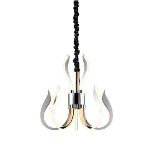Люстра подвесная LED  VERSAILLES 5563 Mantra хром на 1 лампа, основание хром чёрное в стиле современный хай-тек минимализм 