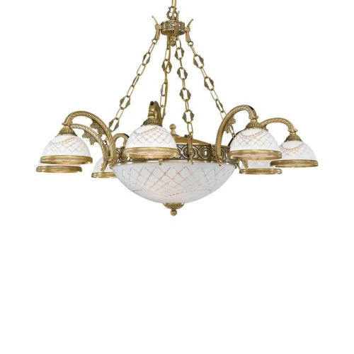 Люстра подвесная  L 7002/8+3 Reccagni Angelo белая на 11 ламп, основание античное бронза в стиле классический  фото 2