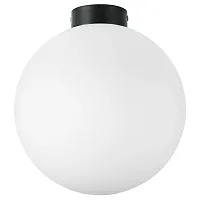 Светильник потолочный Globo 812037 Lightstar белый 1 лампа, основание чёрное в стиле модерн шар