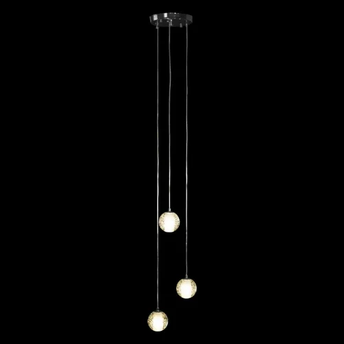 Светильник подвесной Rain 10112/3 LOFT IT прозрачный 3 лампы, основание хром в стиле современный каскад фото 2