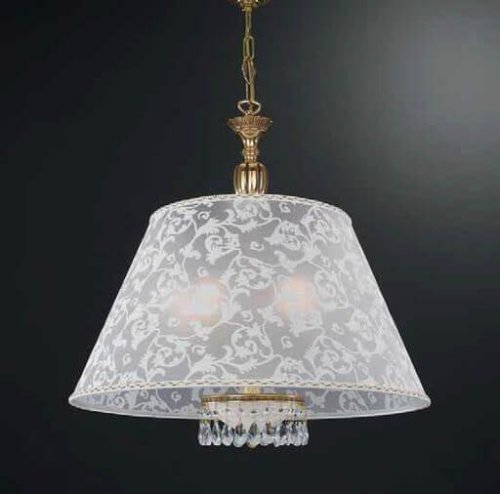 Люстра подвесная  L 8381/60 Reccagni Angelo белая на 5 ламп, основание золотое в стиле классика 