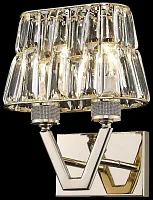 Бра Viola WE152.02.301 Wertmark прозрачный 2 лампы, основание золотое в стиле арт-деко 