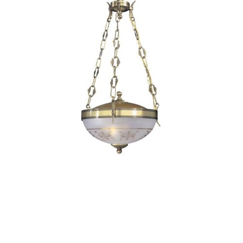 Люстра подвесная  L 6012/2 Reccagni Angelo прозрачная белая на 2 лампы, основание античное бронза в стиле классика  фото 2