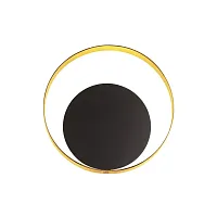 Бра LED Mondi 3899/7WB Odeon Light чёрный 1 лампа, основание золотое в стиле хай-тек современный кольца