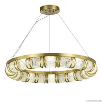 Люстра подвесная LED Esme SL6011.303.01 ST-Luce прозрачная на 1 лампу, основание латунь в стиле современный Люстра подвесная LED Esme SL6011.303.01 ST-Luce прозрачная на 1 лампу, основание латунь в стиле современный