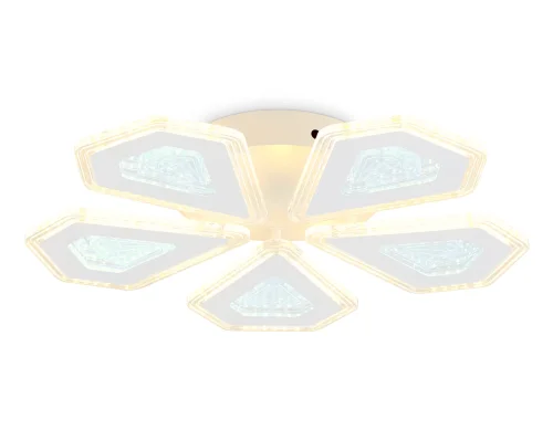 Люстра потолочная LED с пультом FA4030 Ambrella light белая на 1 лампа, основание белое в стиле современный хай-тек с пультом