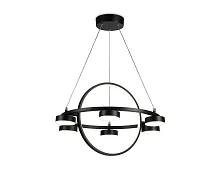 Люстра подвесная LED с пультом FL51775 Ambrella light чёрная на 1 лампа, основание чёрное в стиле модерн хай-тек с пультом