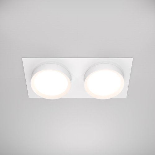 Светильник точечный Hoop DL086-02-GX53-SQ-W Maytoni белый 2 лампы, основание белое в стиле современный хай-тек  фото 3