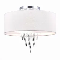 Люстра потолочная Nettuno SL1353.102.03 ST-Luce белая на 3 лампы, основание хром в стиле модерн арт-деко 