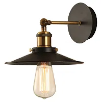 Бра лофт LSP-9100 Lussole чёрный 1 лампа, основание бронзовое чёрное в стиле лофт 