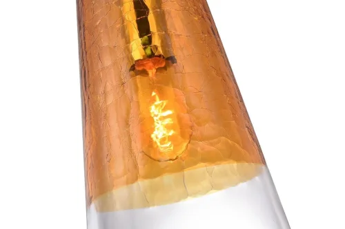 Светильник подвесной Avoria VL5212P21 Vele Luce прозрачный оранжевый 1 лампа, основание хром в стиле современный  фото 2