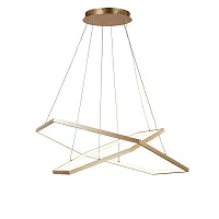 Люстра подвесная LED Hexagon 2103-14P Favourite золотая на 1 лампу, основание золотое в стиле современный квадраты Люстра подвесная LED Hexagon 2103-14P Favourite золотая на 1 лампу, основание золотое в стиле современный квадраты