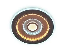 Светильник потолочный LED с пультом Acrylica ice FA253 Ambrella light коричневый 1 лампа, основание коричневое в стиле современный хай-тек с пультом