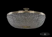 Люстра потолочная хрустальная 19151/90IV G Bohemia Ivele Crystal прозрачная на 20 ламп, основание золотое в стиле классический sp